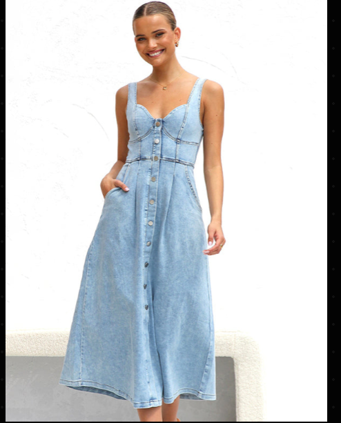 Florence™ Light Blue Denim Dress