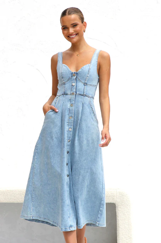 Florence™ Light Blue Denim Dress