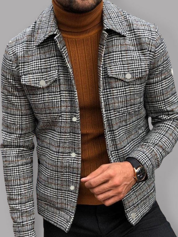 Slim Fit Plaid Coat