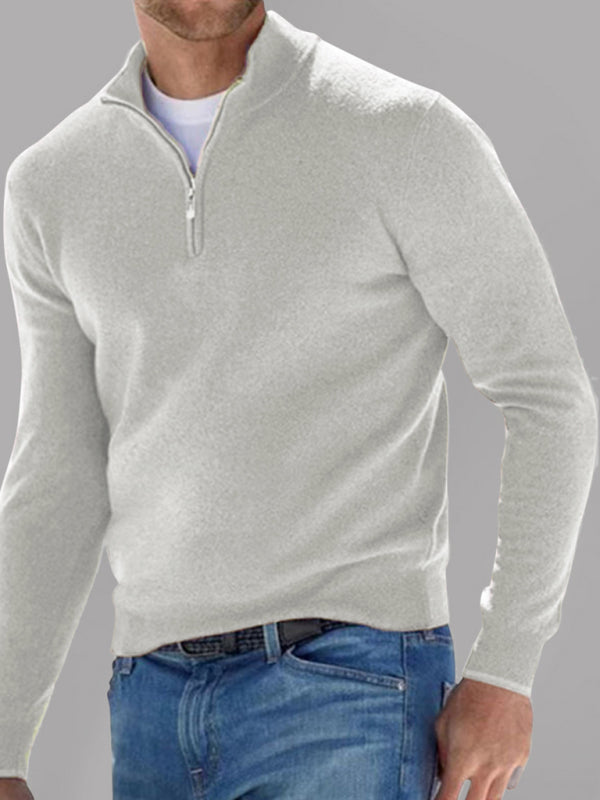 V-Neck Wool Fleece Polo