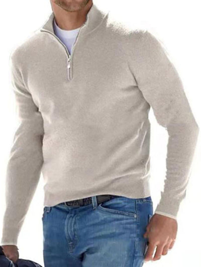 V-Neck Wool Fleece Polo