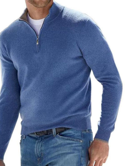 V-Neck Wool Fleece Polo