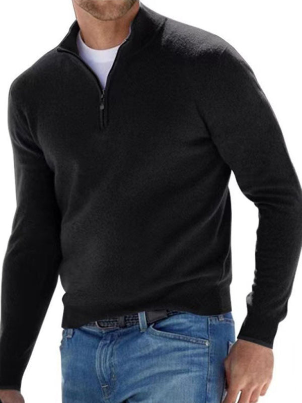 V-Neck Wool Fleece Polo