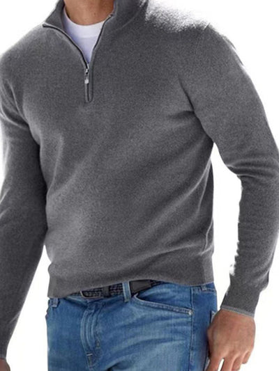 V-Neck Wool Fleece Polo