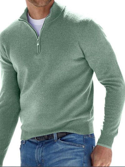 V-Neck Wool Fleece Polo