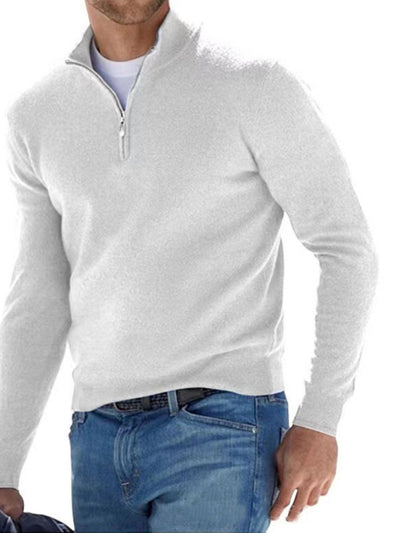 V-Neck Wool Fleece Polo