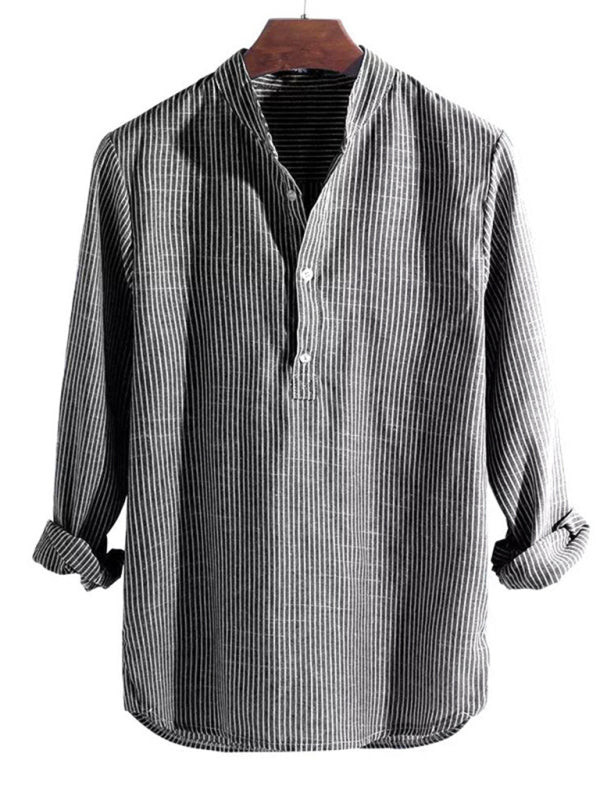 Horizon Striped Cotton-Linen Shirt