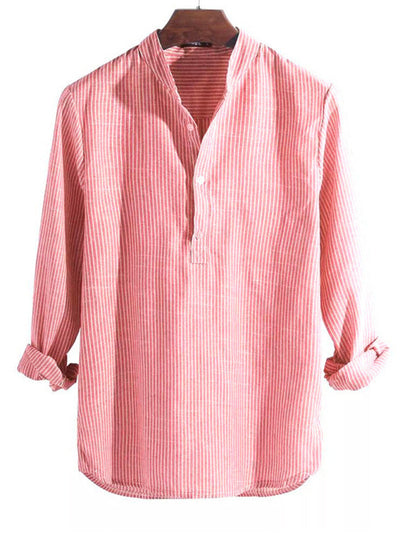 Horizon Striped Cotton-Linen Shirt