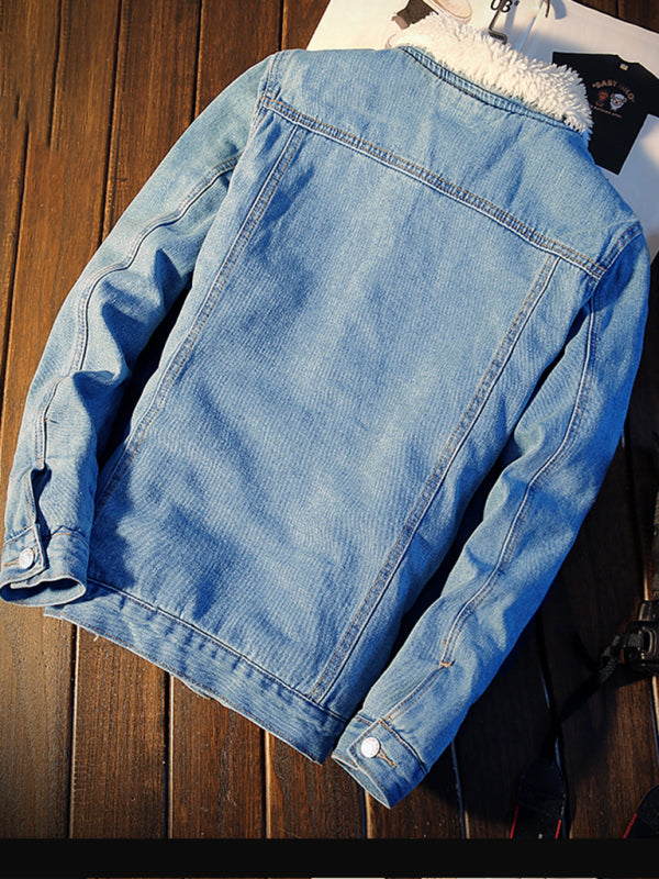 Sherpa-Lined Denim Jacket