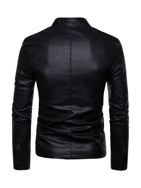 Stand Collar Motorcycle Jacket