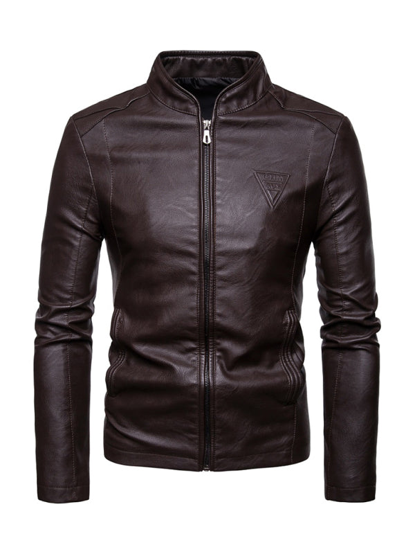 Stand Collar Motorcycle Jacket