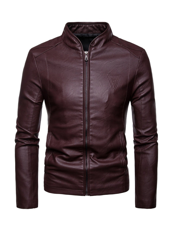 Stand Collar Motorcycle Jacket