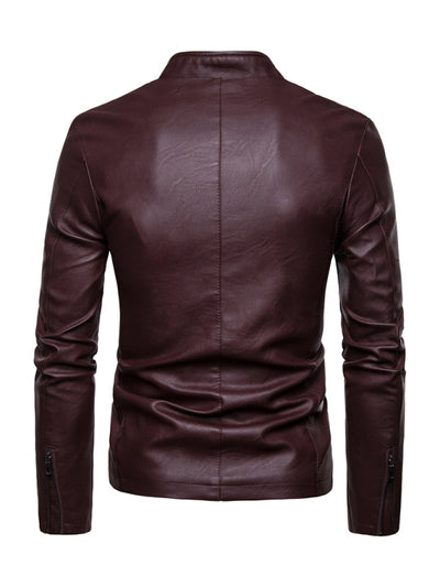 Stand Collar Motorcycle Jacket