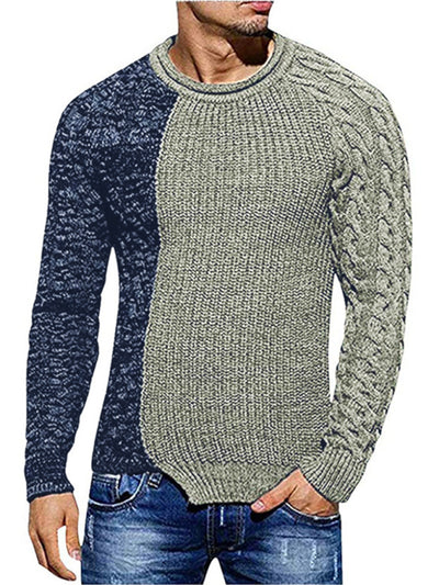 Slim Fit Round Neck Knitted Sweater