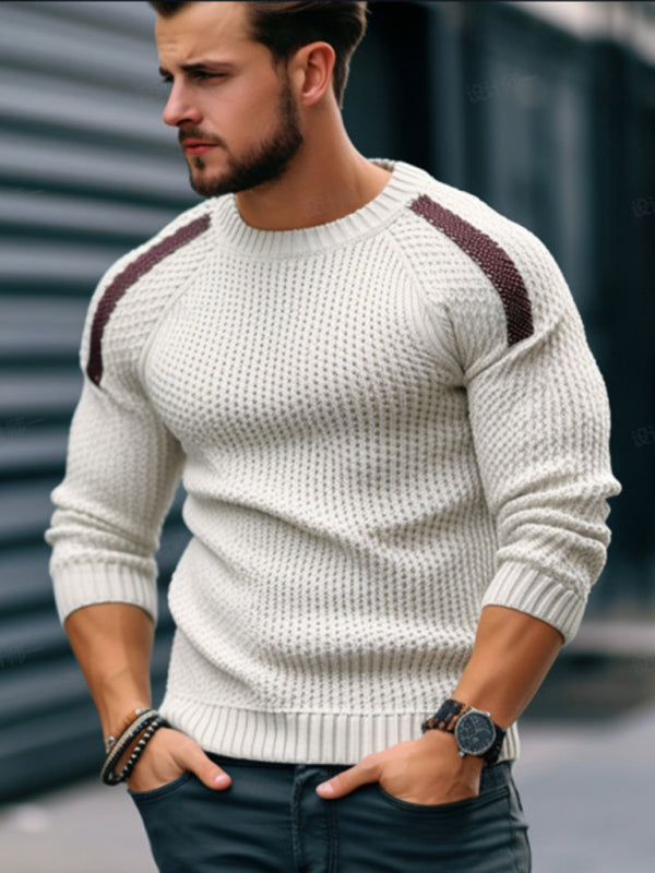 Contrast Shoulder Knit Sweater