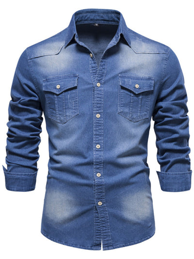 Non-Iron Denim Long Sleeve Shirt