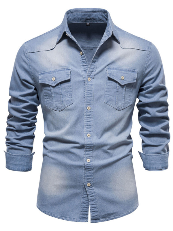 Non-Iron Denim Long Sleeve Shirt