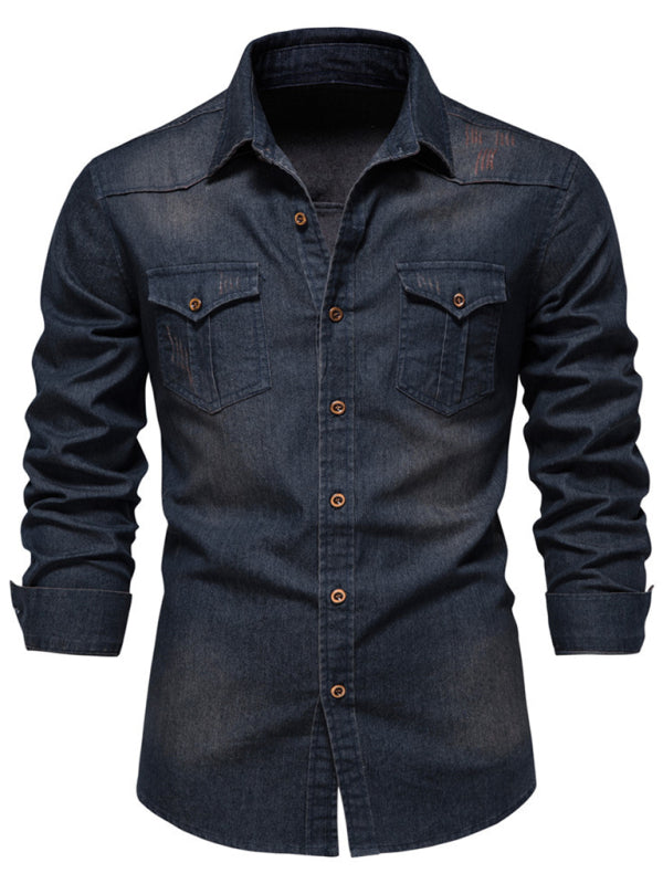 Non-Iron Denim Long Sleeve Shirt