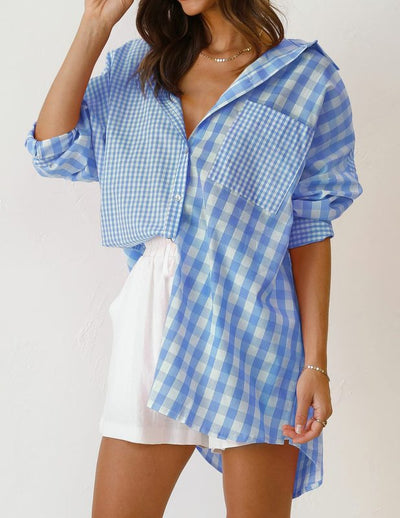 Vienna™ Asymmetric Plaid Shirt