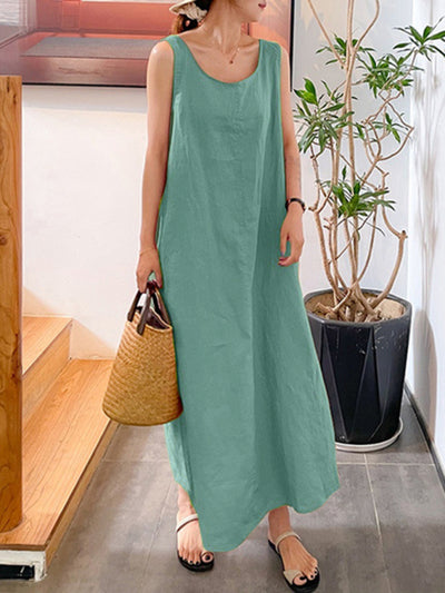 Tuscany™ Cotton-Linen Sleeveless Dress