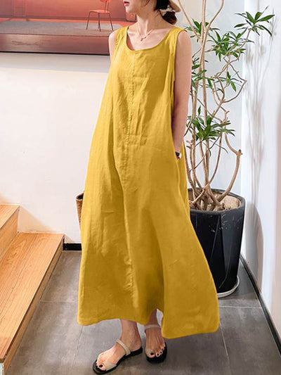 Tuscany™ Cotton-Linen Sleeveless Dress