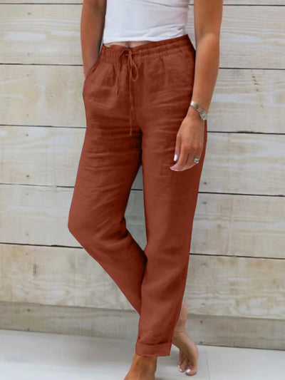 Amelia Bay™ Elastic Waist Wide Leg Pants