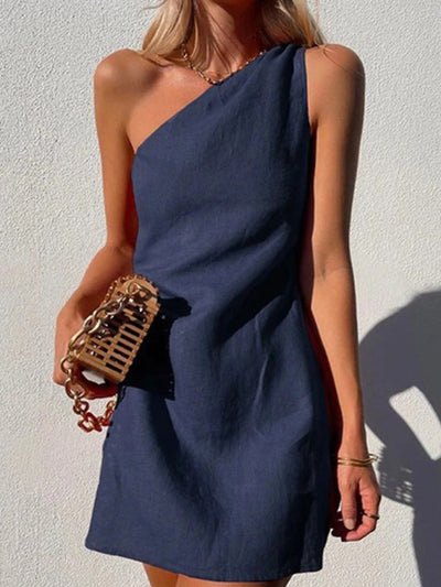 Luna Slant Shoulder Dress