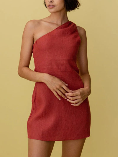 Luna Slant Shoulder Dress