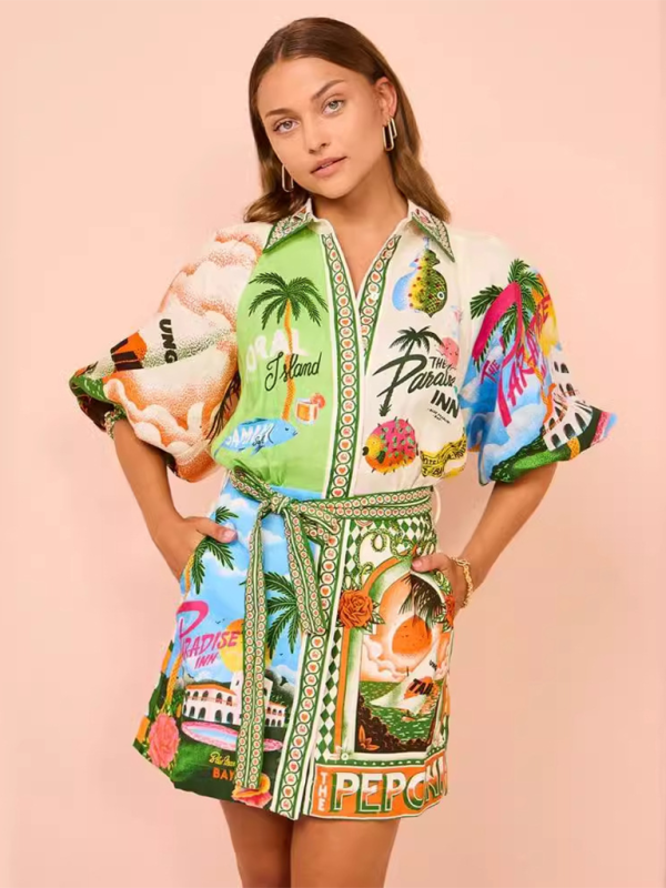 Darcy™ Printed Shirt Dress