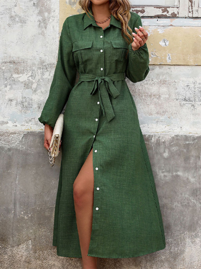 Jade Lapel Dress