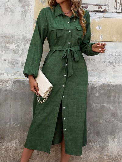 Jade Lapel Dress