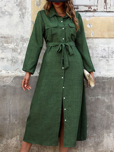 Jade Lapel Dress