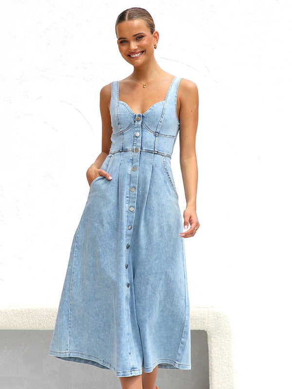 Florence Light Blue Denim Dress - Talior & Row