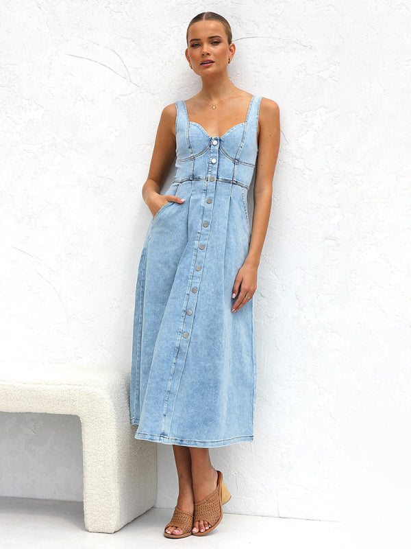 Florence Light Blue Denim Dress - Talior & Row